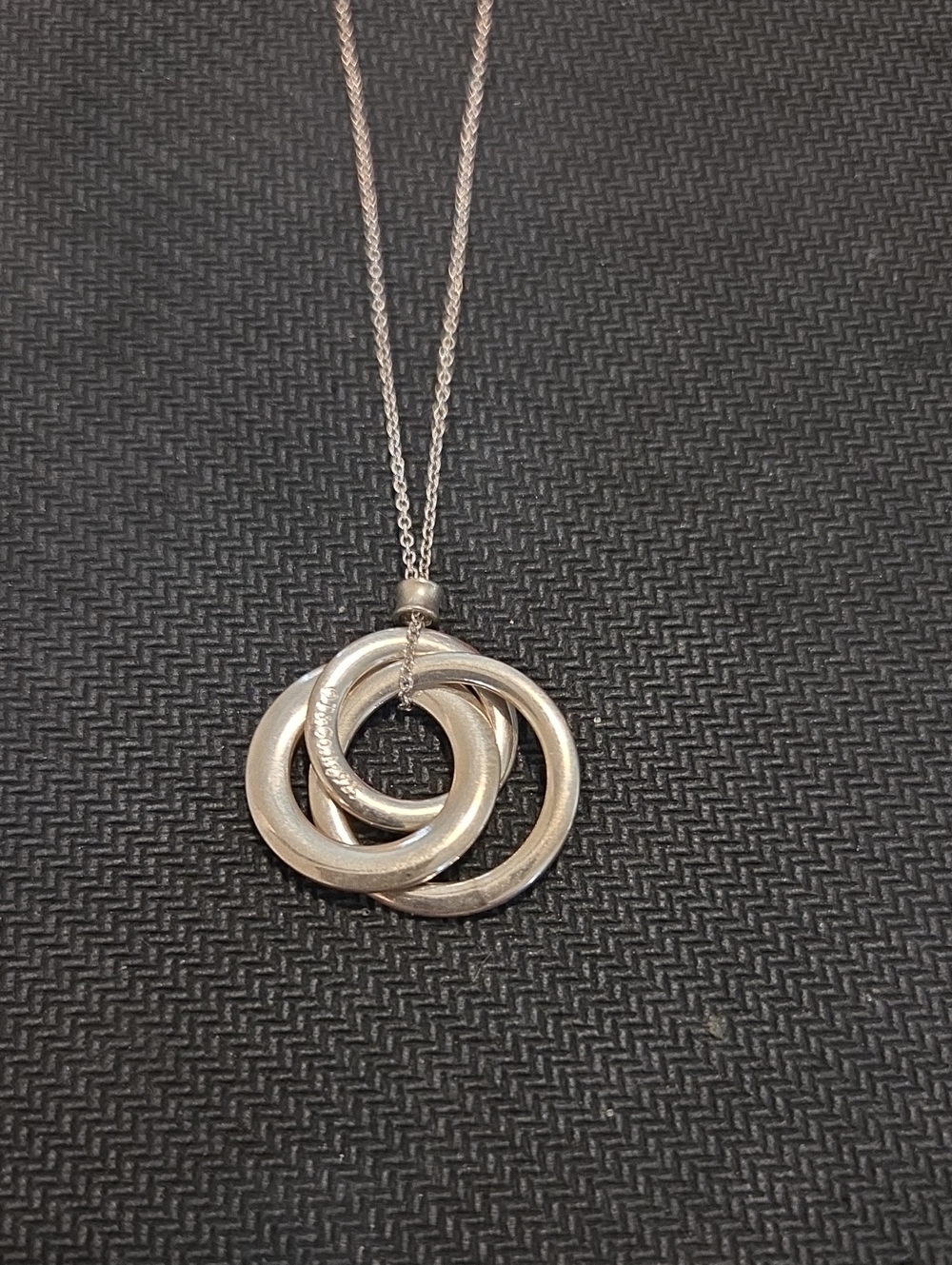 Tiffany & Co. Sterling Interlocking Rings Necklace - Silver